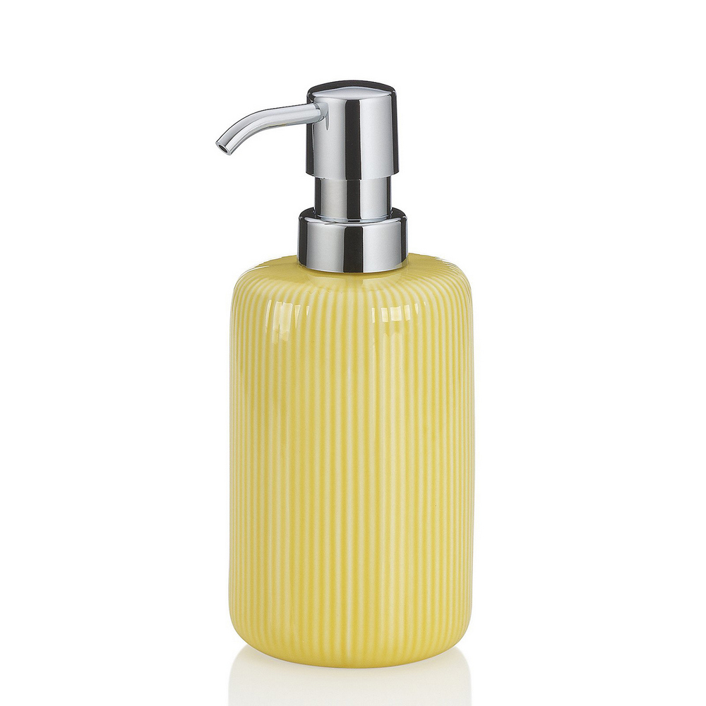 KELA 德國 Ava陶製洗手乳罐(奶油黃350ml) / 按壓瓶 分裝瓶 沐浴乳罐（其他規格）