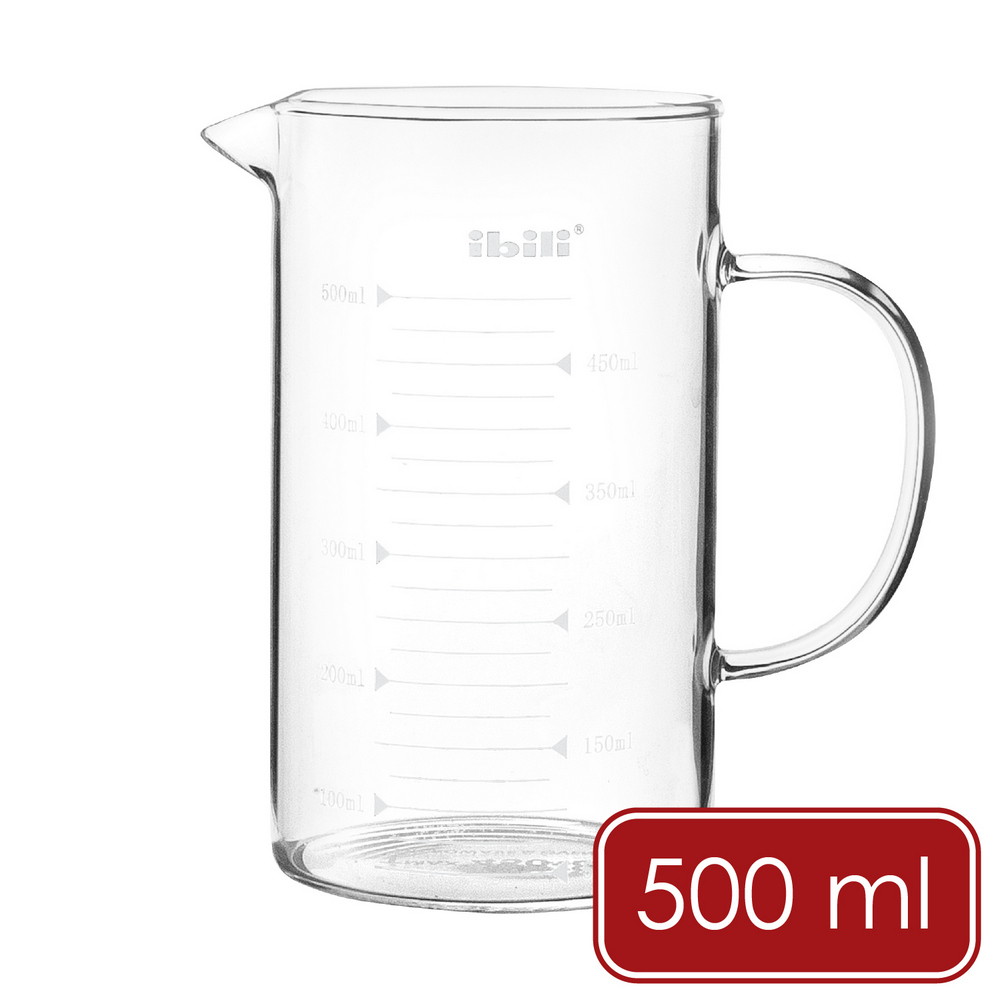 ibili 西班牙 Kristall耐熱玻璃量杯(500ml) / 耐熱 刻度量杯 可機洗 洗碗機可洗
