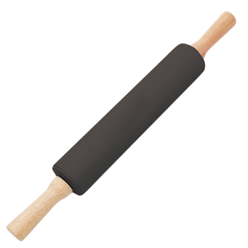 Luigi Ferrero 歐洲 Prima矽膠桿麵棍(黑43.5cm) / 矽膠揉麵棍 烘焙器具 擀麵棍