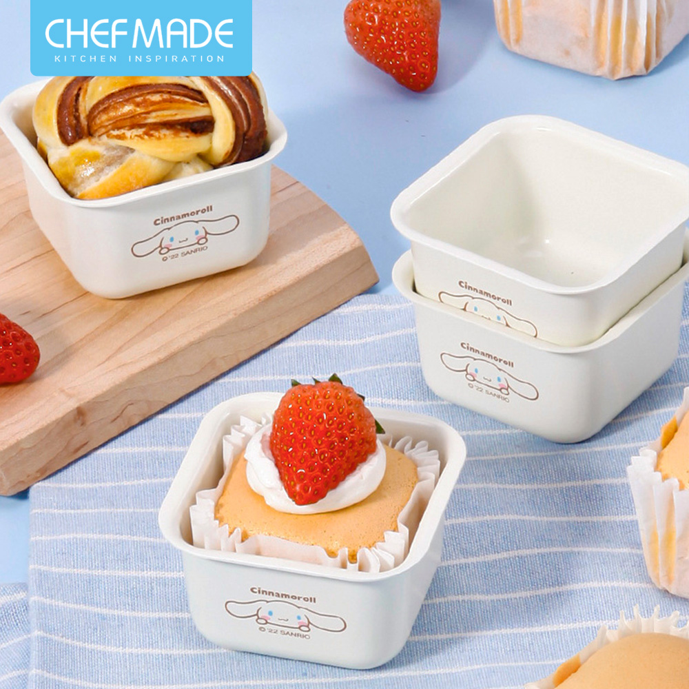Chefmade 【美國】大耳狗造型 烘焙不沾方形小蛋糕模-4入組(CM094)