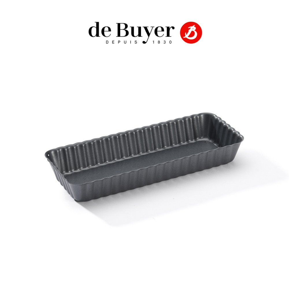de Buyer 畢耶 不沾烘焙系列 長方形波浪邊塔模20cm