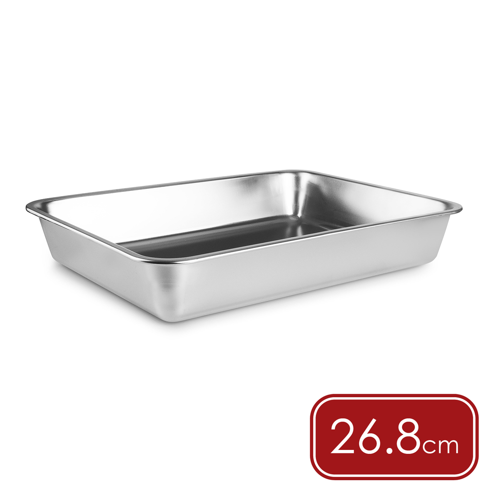 ibili 西班牙 Food不鏽鋼長方烤盤(26.8cm) / 烘焙烤盤 可機洗 洗碗機可洗