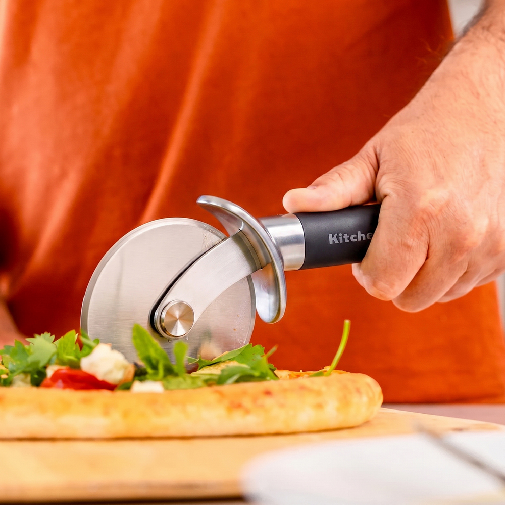 KitchenAid 美國 披薩輪刀(墨黑9cm) / 披薩刀 PIZZA刀 滾輪刀 可機洗 洗碗機可洗（其他規格）