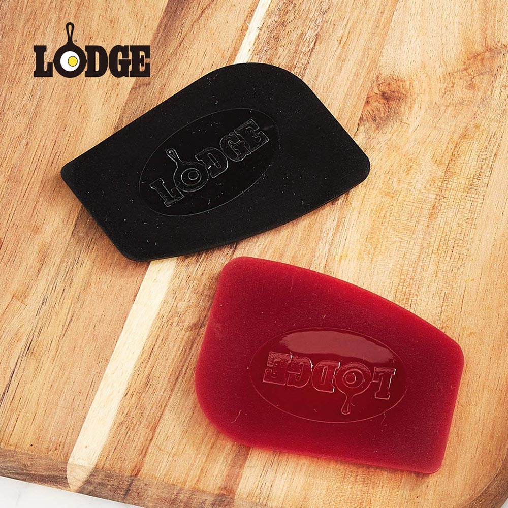 Lodge 鑄鐵鍋具用清潔刮板2件組 (平底鍋用款/SCRAPERPK)