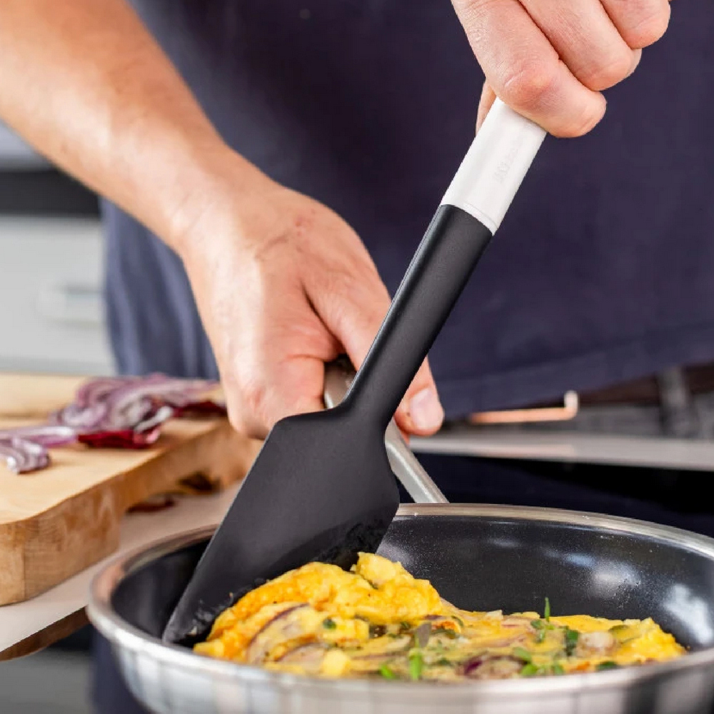 KitchenAid 美國 不沾鍋矽膠刮刀(純白30cm) / 攪拌刮刀 奶油刮刀 抹刀 可機洗 洗碗機可洗(其他規格)