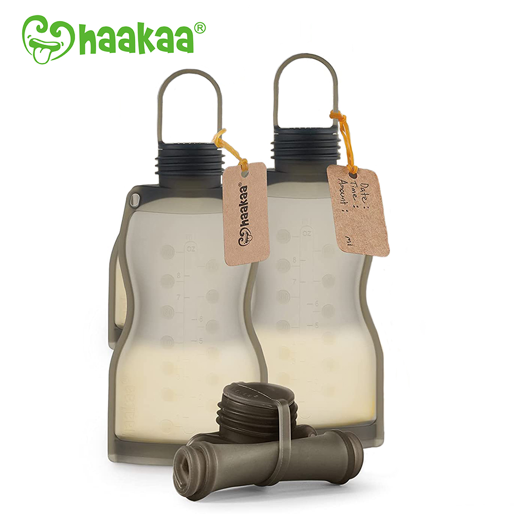 Haakaa 矽膠多功能儲乳袋二入 (可重複使用母乳儲存袋)