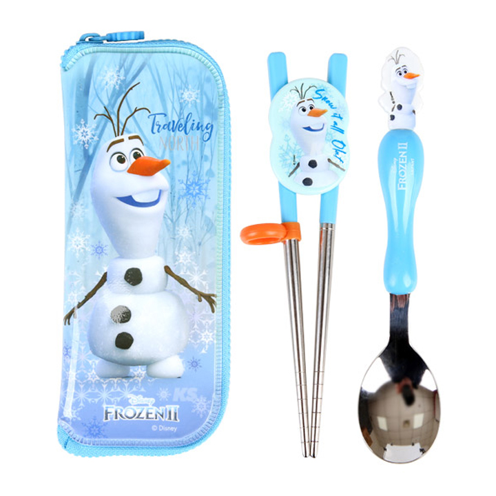 Disney 迪士尼 冰雪奇緣 雪寶不鏽鋼餐具組