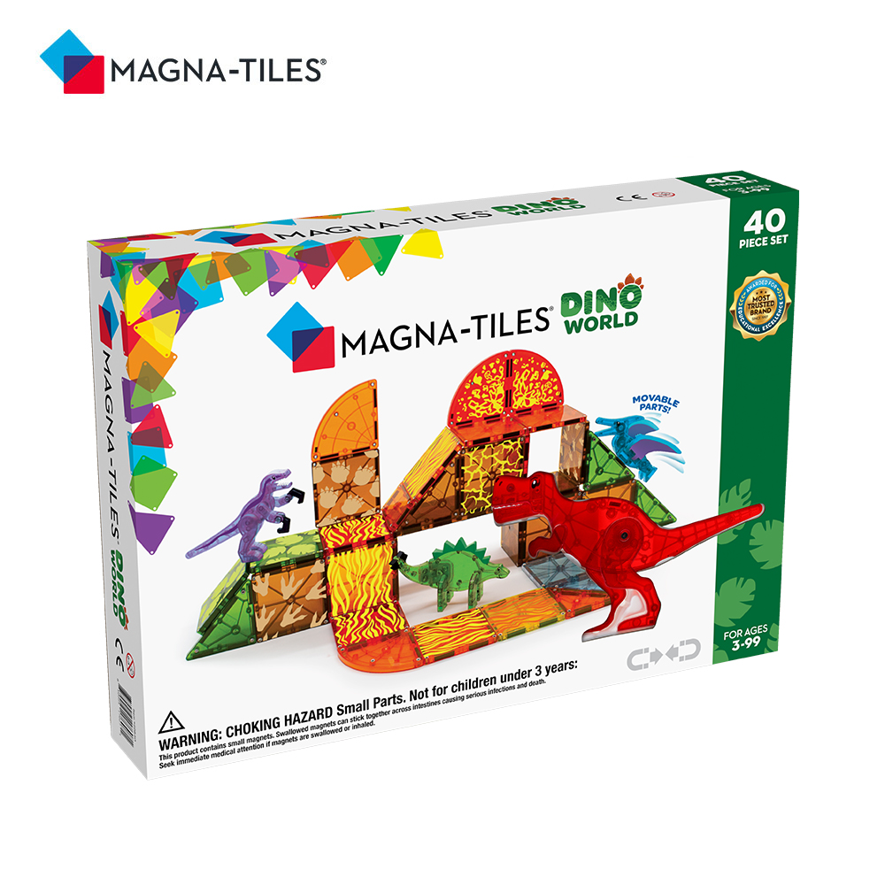 Magna-Tiles Magna-Tiles 磁力積木 恐龍世界 40片