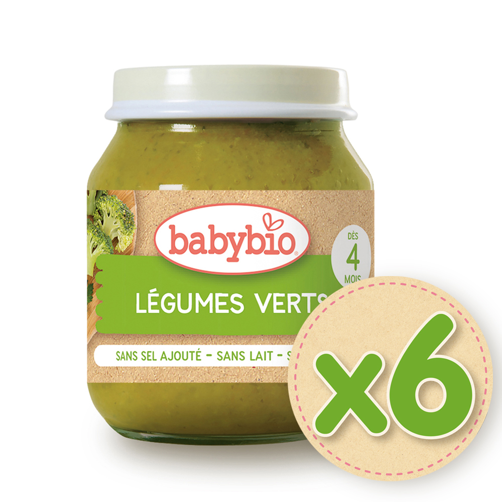 Babybio 【法國】生機碧綠蔬菜泥130gX6《 專業嬰幼兒副食品》（其他規格）