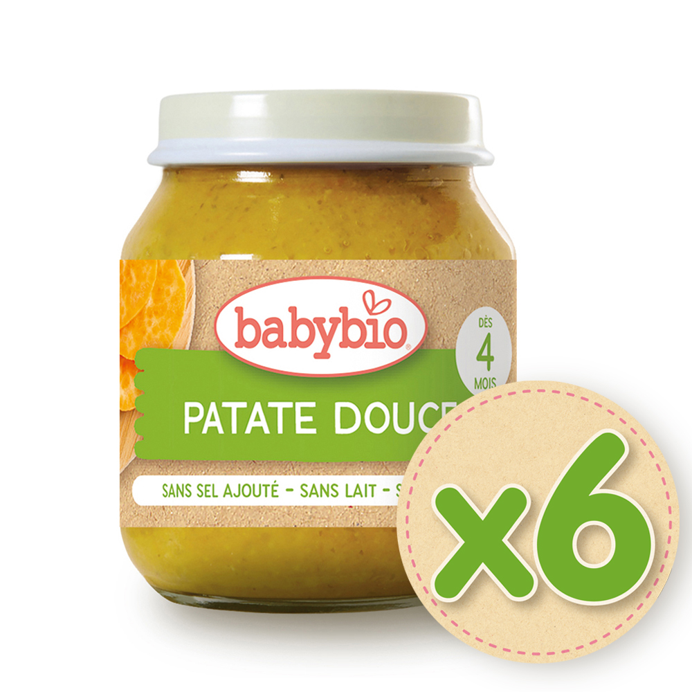 Babybio 【法國】生機甜薯泥130gX6《 專業嬰幼兒副食品》（其他規格）