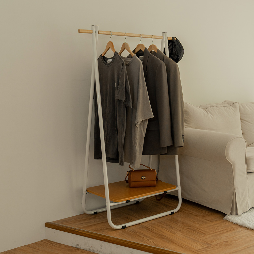 【ikloo】日系A字型掛衣架/吊衣架(白)