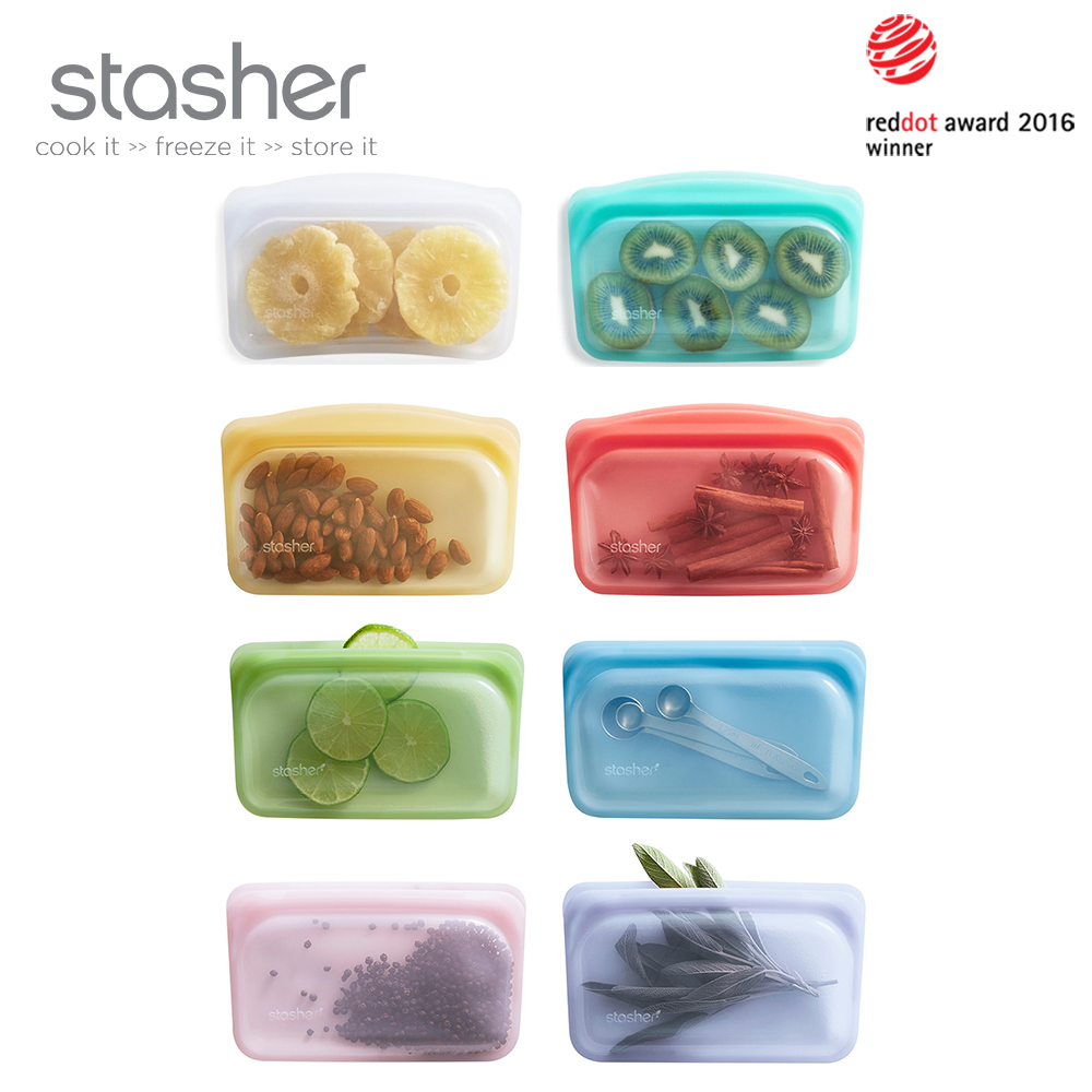 Stasher  長形矽膠密封袋(350ml) 多色可選