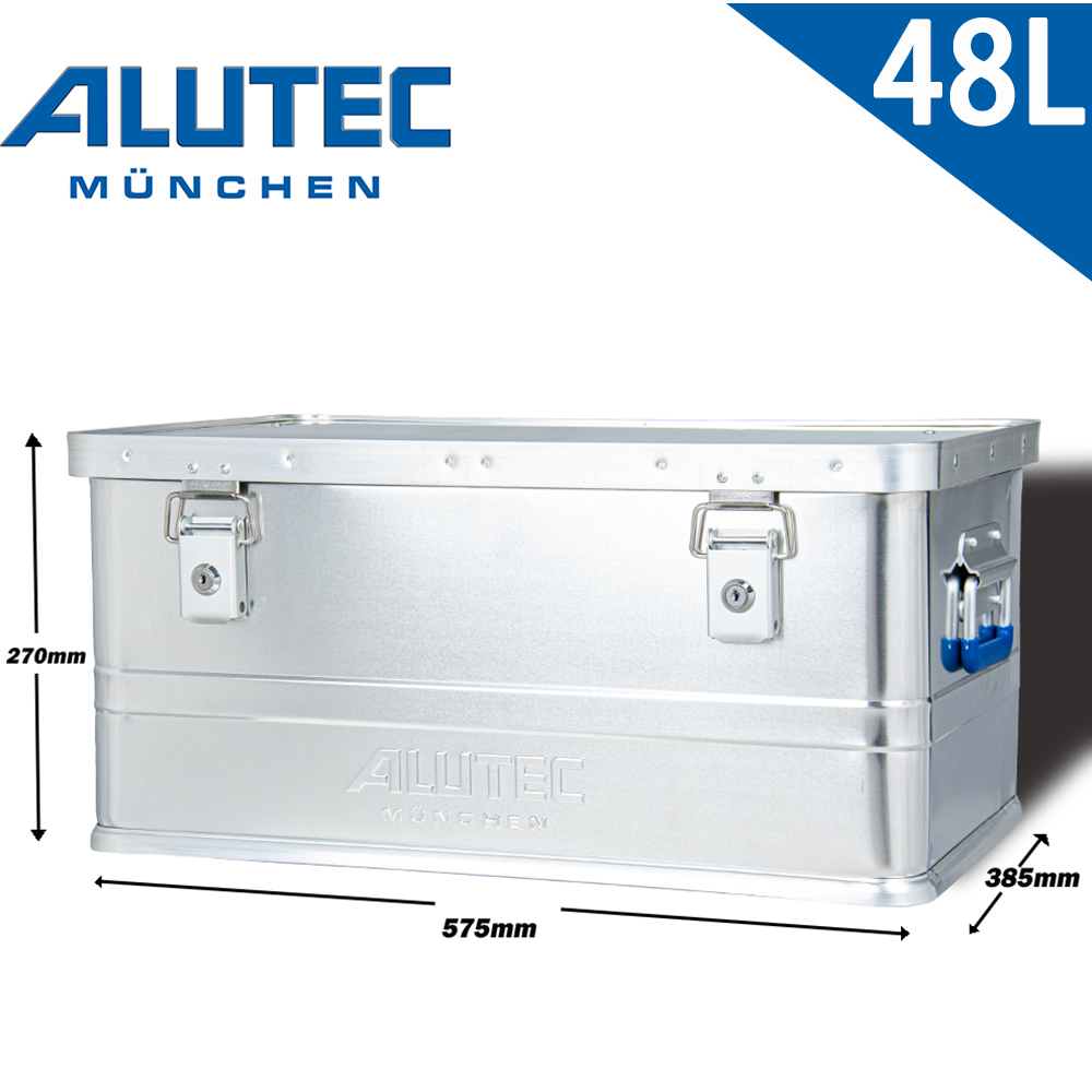ALUTEC ALUTEC德國鋁箱 台灣總代理 德國輕量化鋁箱 工具收納 露營收納 (48L) 含鎖收納更安心/防塵防水/鋁合金材質