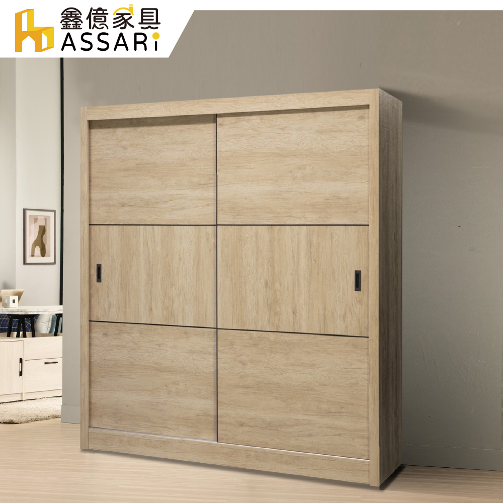 ASSARI -維也納5尺推門衣櫃(寬150x深61x高199cm)