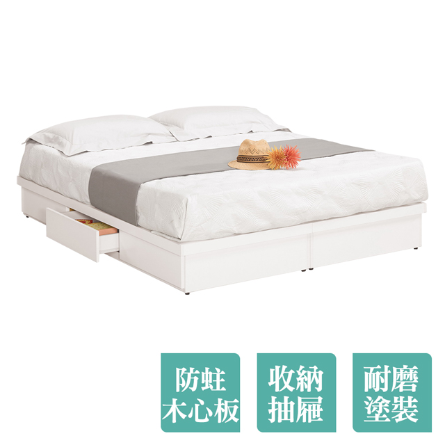 Boden -貝爾5尺多功能收納三抽屜雙人床底(不含床墊)
