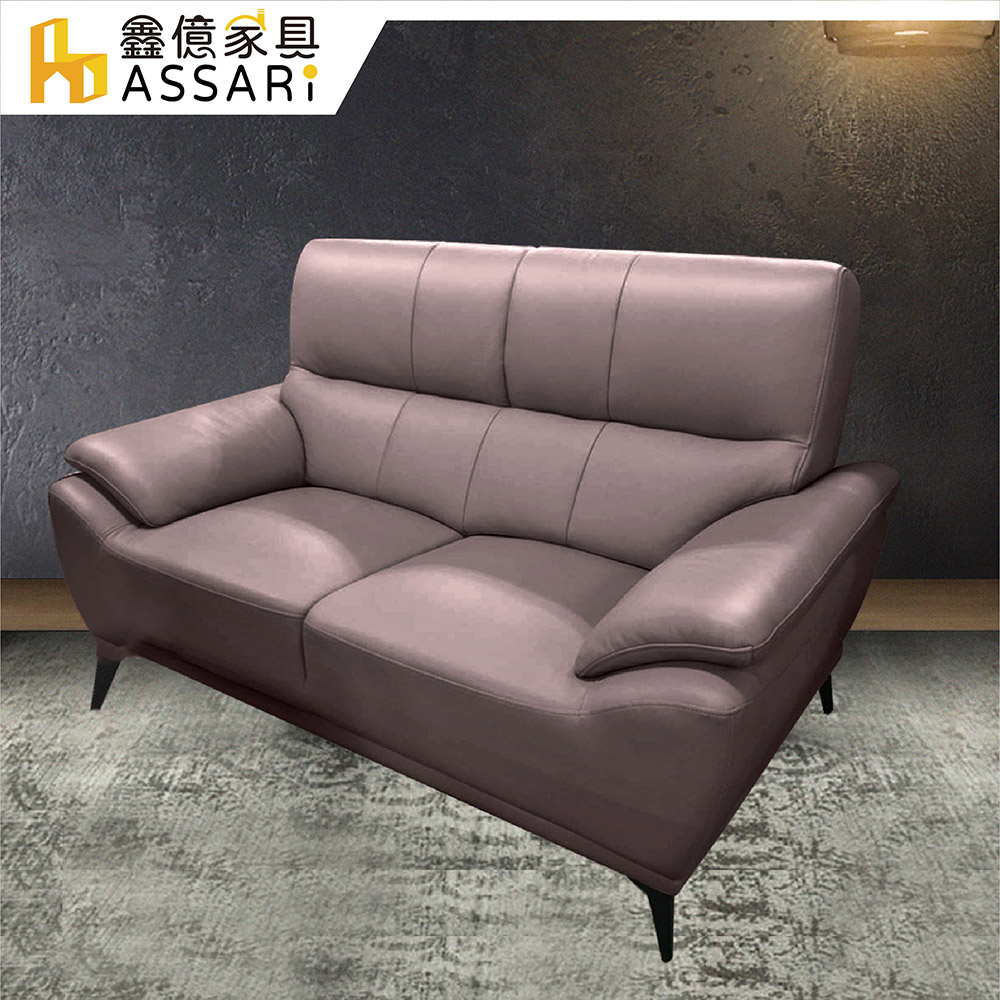 ASSARI -賴爾伍釋壓透氣雙人座半牛皮沙發