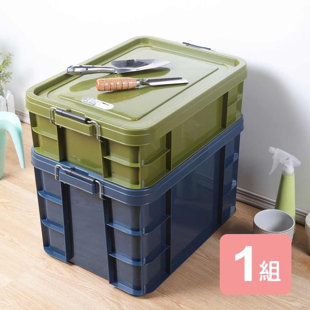 KEYWAY 聯府 【真心良品】工業風強固型掀蓋式附輪整理箱(21L+45L)-2入組