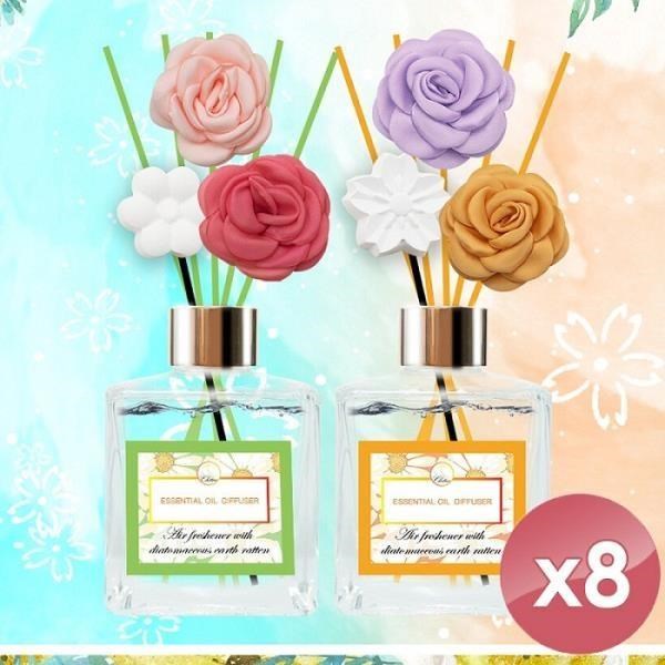 QiMart 【南紡購物中心】 MIT春夏款珪藻土擴香瓶-8入組