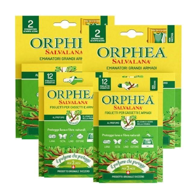 ORPHEA 歐菲雅 衣物保護組 原木香 掛耳+掛片各2盒