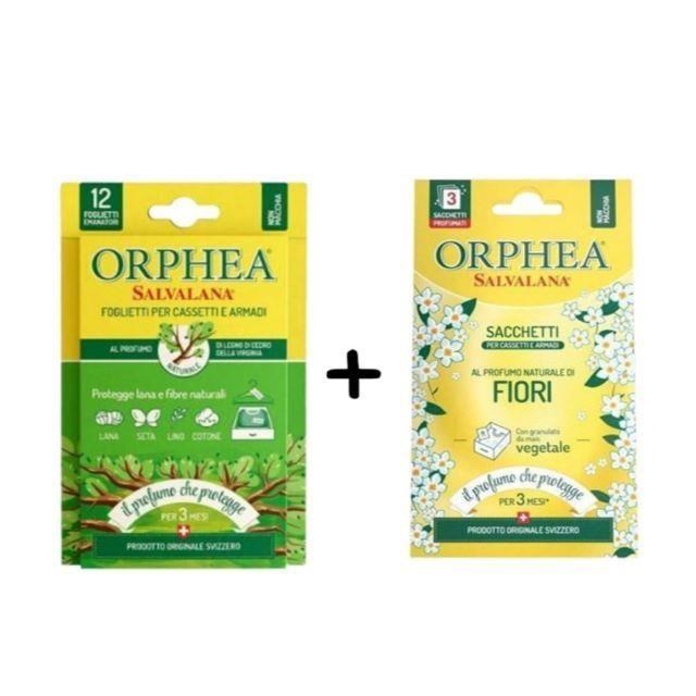 ORPHEA 歐菲雅 原木香掛片/經典花香香氛袋各一優惠組