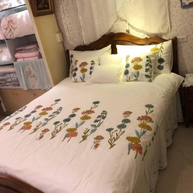 DOUBLE SIZE 彩繡蕾絲寢具組
