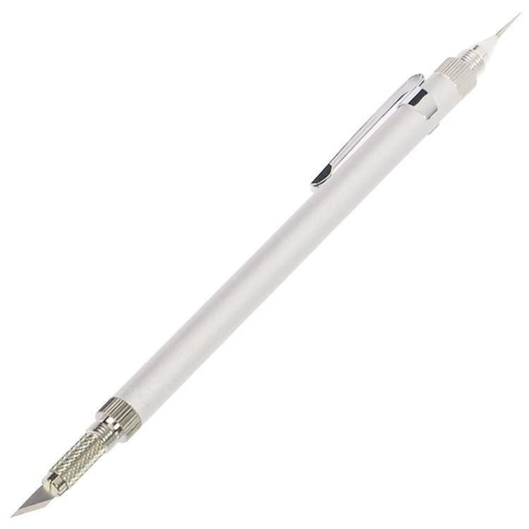 NT Cutter 日本製雙頭精密筆刀9mm金屬筆刀D-1000P(含替刃.針)切割刀美工刀