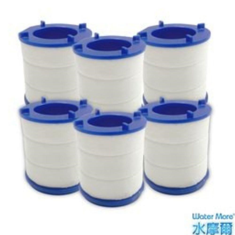 Water More 透明PP除氯過濾器-專用替換濾芯(6入)