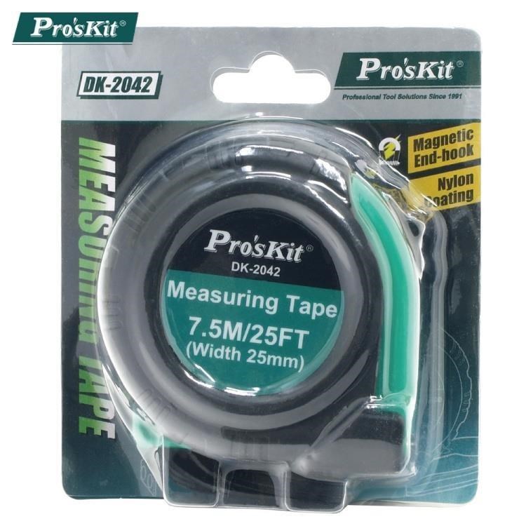 【南紡 中心】 品牌Pro ’sKit 寶工7 5 米耐摔型捲尺DK 2042 止滑抗震强磁耐摔防滑鋼卷尺膠帶磁性高硬度自鎖量尺公英制高彈性不鏽鋼捲尺帶磁大刻度