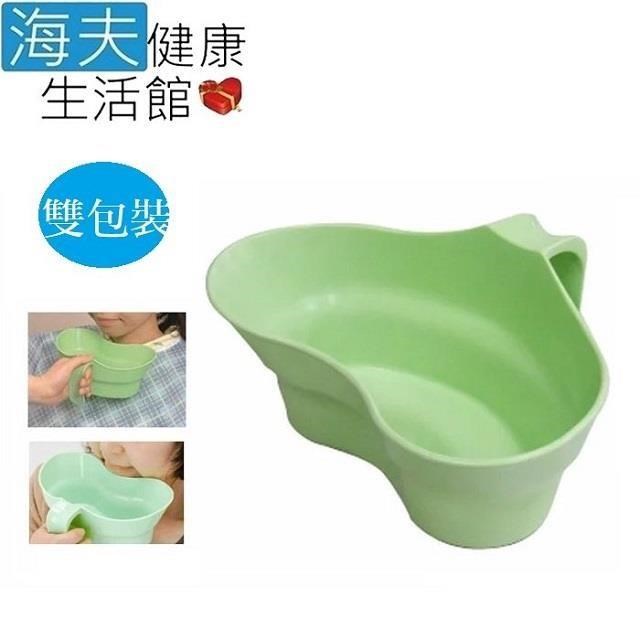海夫健康生活館 【南紡購物中心】 口腔護理產品 有手把漱口杯 雙包裝(HEFT-05)