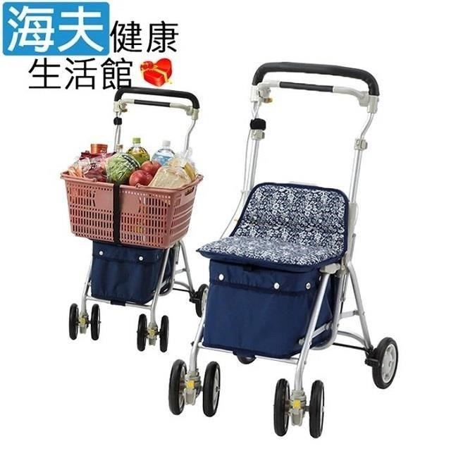 海夫健康生活館 LZ withone Light mini M 步行車 藍花園(D0215-01)