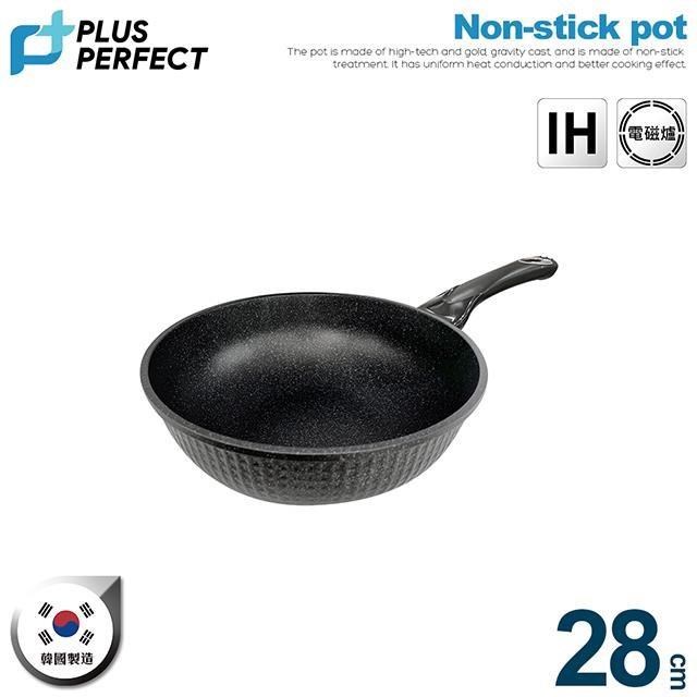 PERFECT 理想 韓國石墨烯IH不沾炒鍋28CM無蓋