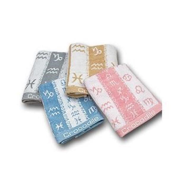 Crocodile 鱷魚牌 十二星座彩條方巾 12入組