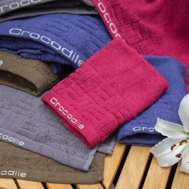 Crocodile 鱷魚牌 方格品味緹花浴巾