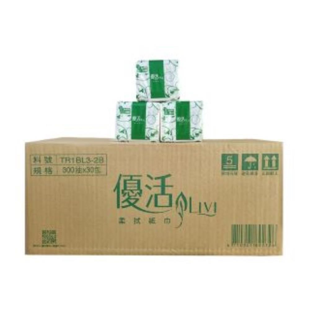 Livi 優活 柔拭紙巾300抽*30包*2箱