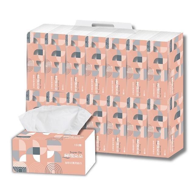 SUPERPURE 極度淳 Super Do極度朵朵 抽取式萬用紙巾150抽14包6串/箱