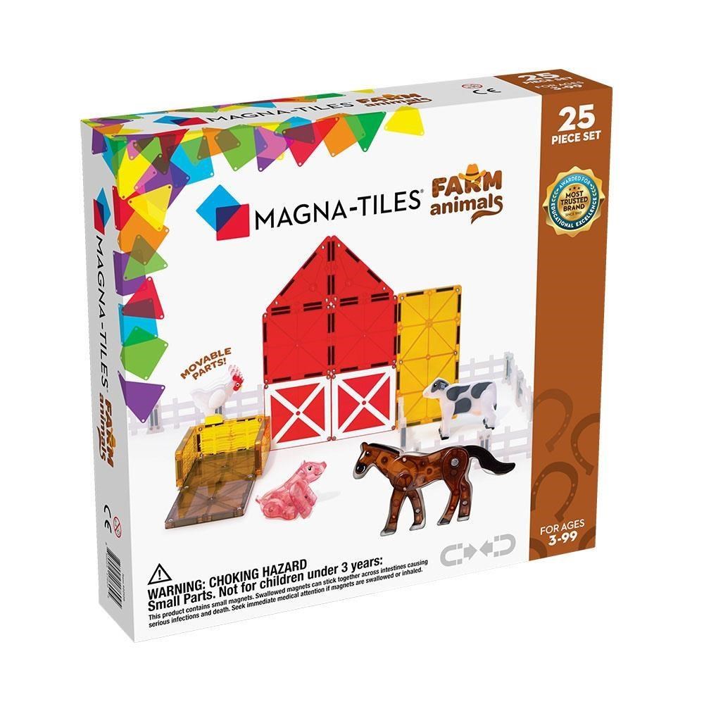 Magna-Tiles 磁力積木25片-農場動物