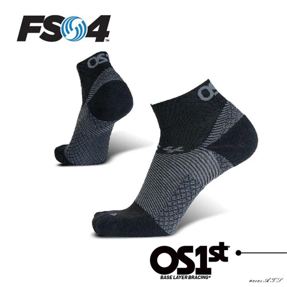 OS1st FS4高性能足弓襪短筒襪(黑色)