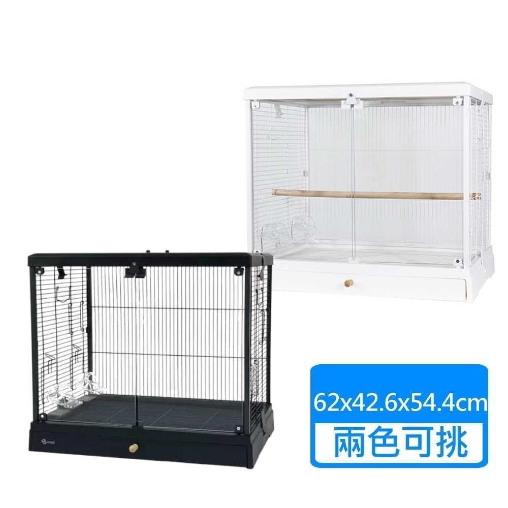 PetBest 尊爵觀景厚抽豪華透明雙開門式鳥籠 兩色可挑選