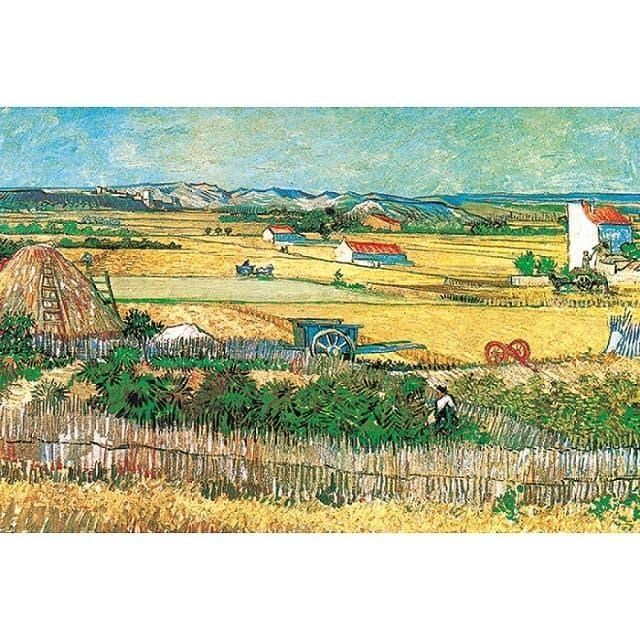 台製拼圖-名畫系列-梵谷-豐收麥田 GRASSLAND 1000片拼圖 01-026