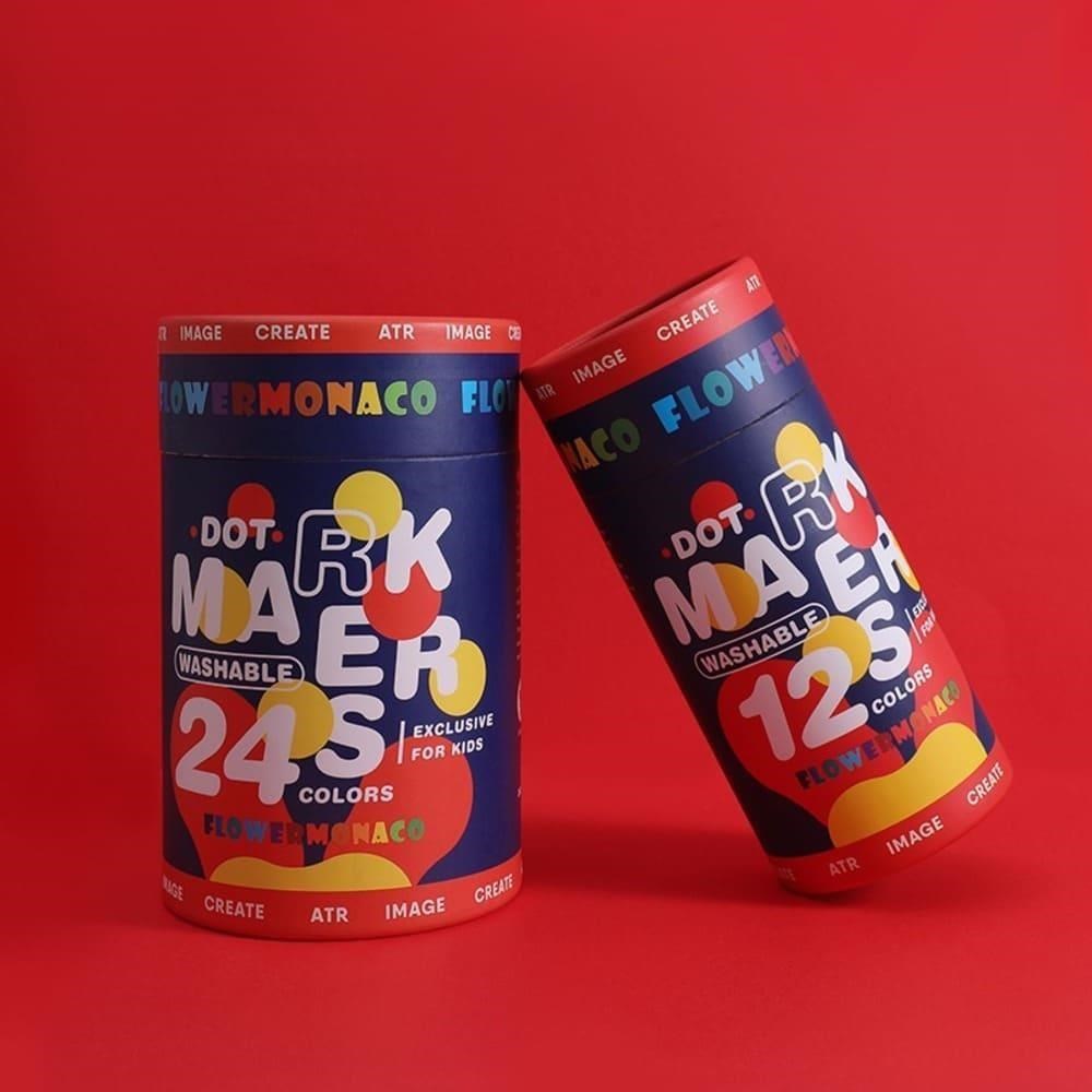 Flowermonaco 可水洗圓頭彩色筆12色