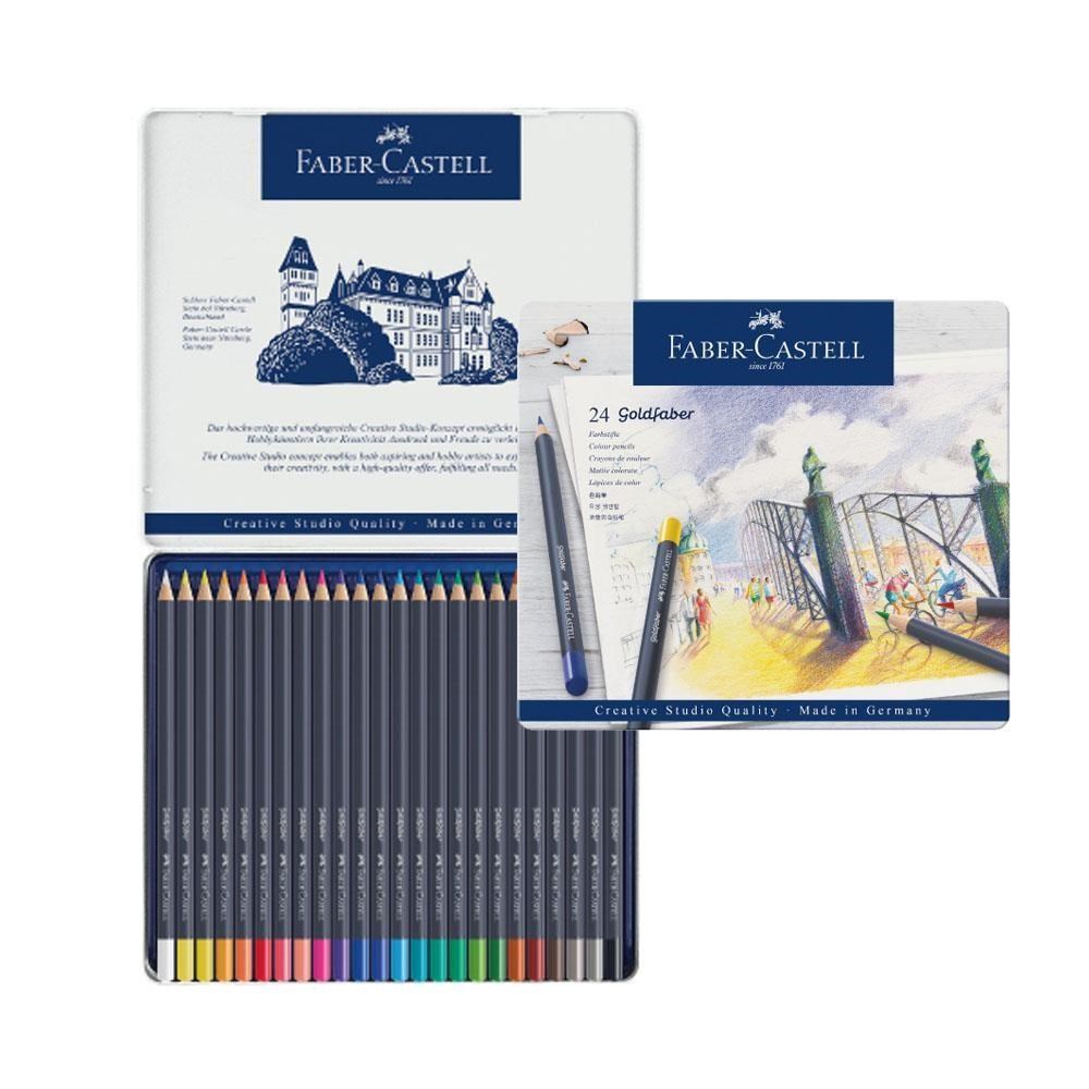 Faber-Castell 輝柏 【南紡購物中心】  GOLDFABER油性色鉛筆 24色 / 盒 114724
