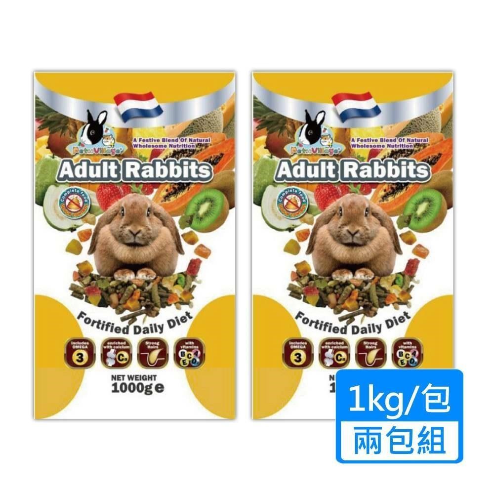 Pet Village 兔子天然水果大餐 1kg/包 兩包組