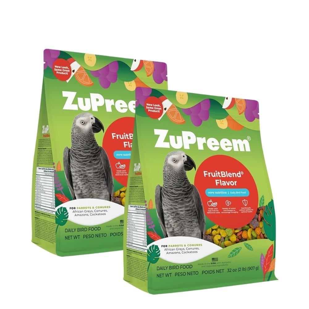 Zupreem 路比爾 水果滋養大餐-中大型鸚鵡飼料 2LB/包 兩包組