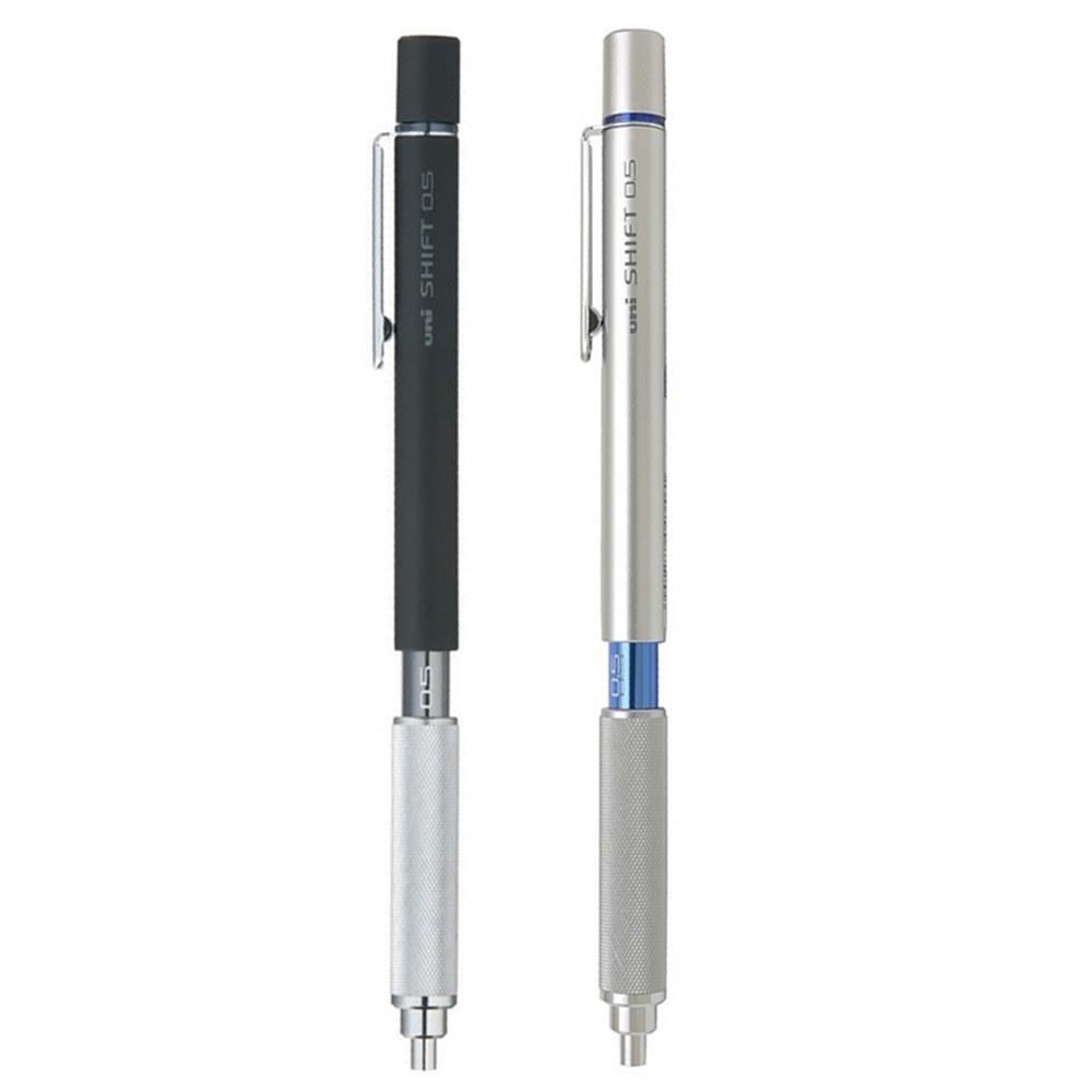Uni 三菱 SHIFT尖長筆頭可伸縮0.5mm自動鉛筆M5-1010製圖筆(金屬低重心;防滑筆桿)