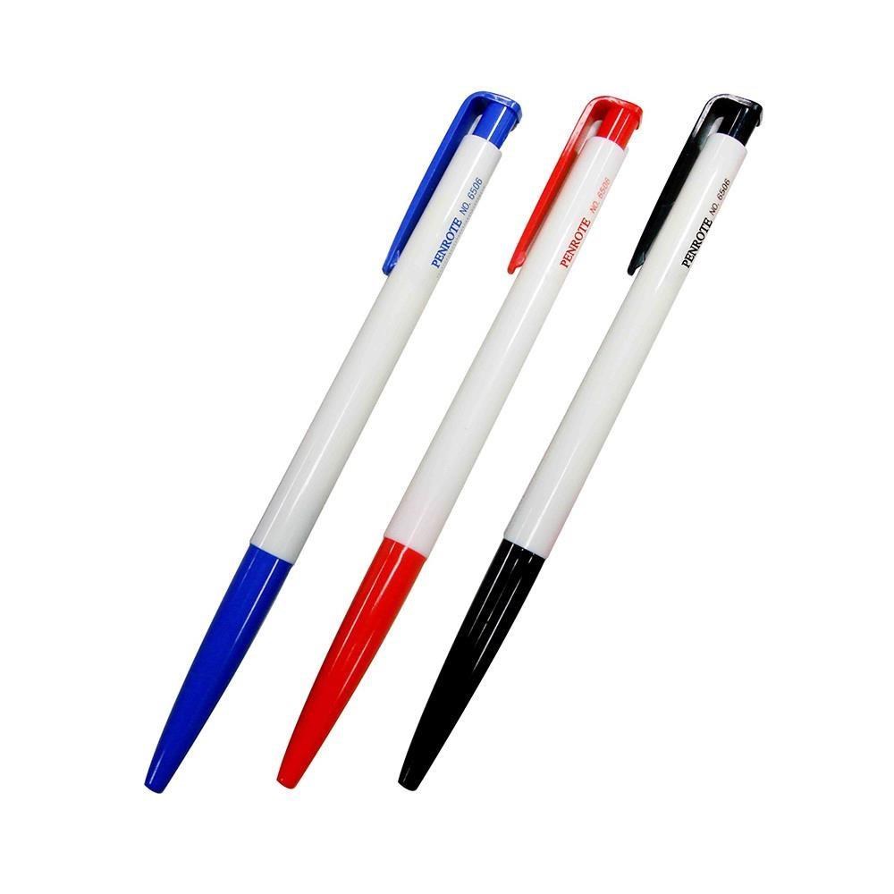 Penrote 筆樂 自動原子筆 0.5mm 紅/藍/黑 10盒 /組 6506(共500支)