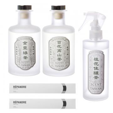 Hoi 台灣茶香氛擴香2ml 2 百花高山茶 金萱綠茶 織品空間噴霧250ml桂花佳釀 Pchome 24h購物