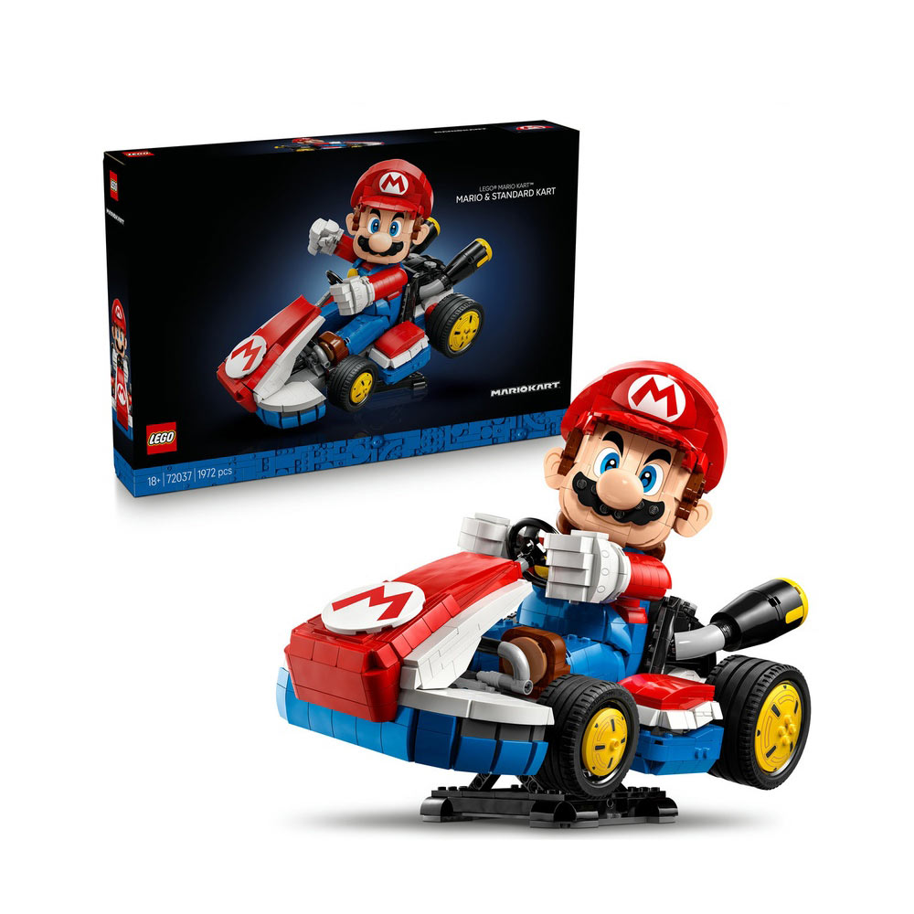 LEGO 樂高 超級瑪利歐 72037 瑪利歐賽車: 瑪利歐＆標準車(賽車玩具 積木 瑪利歐賽車 汽車模型)