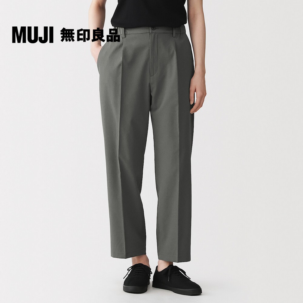 MUJI 無印良品 女透氣彈性泡泡紗舒適錐形褲【多色任選】