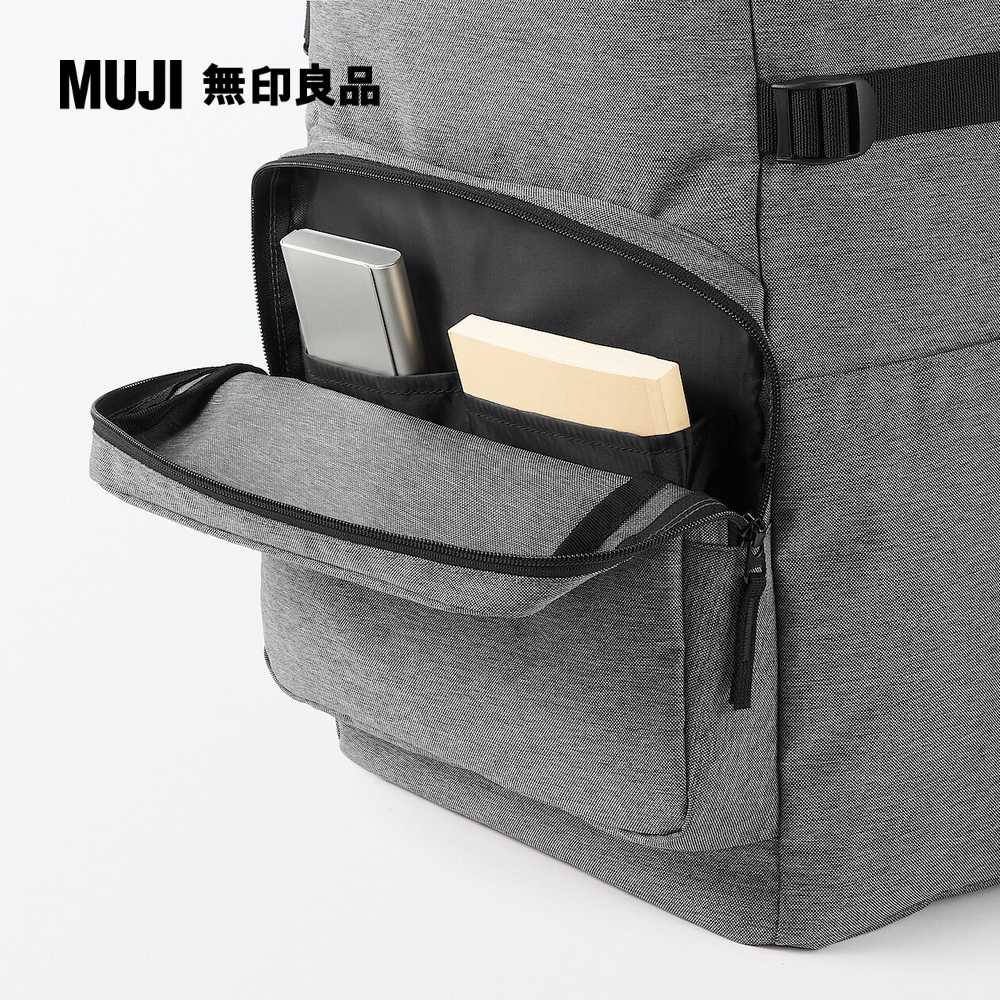 可減輕肩膀負擔撥水加工聚酯纖維上開口後背包【MUJI 無印良品】 - PChome 24h購物