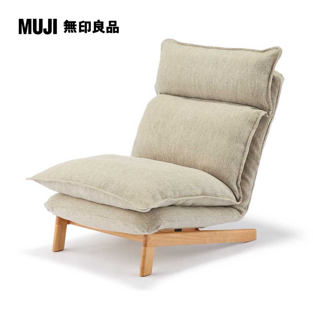 MUJI 無印良品 高椅背和室沙發/聚酯平織/米色寬740*深(大型家具配送)